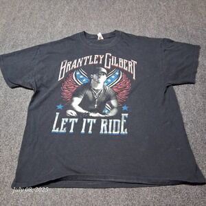 Brantley Gilbert 2014 Let It Ride T Shirt‎ Size XL Black Anvil Country Music